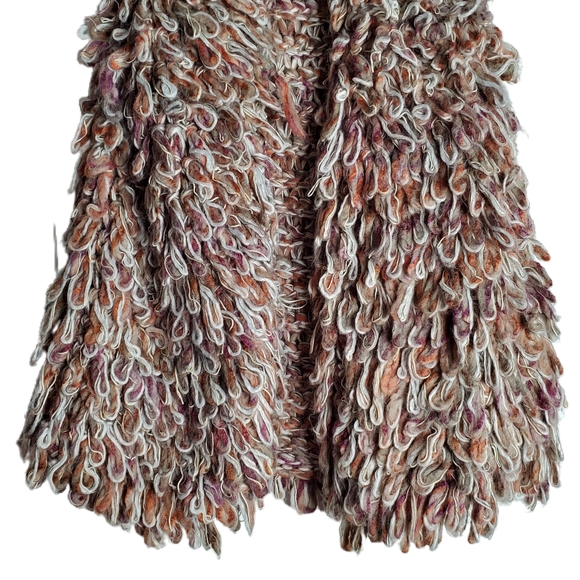 Anthropologie Hand knit vest by Dollie Boho 60's brown cream green size xs/s - Picture 3 of 10